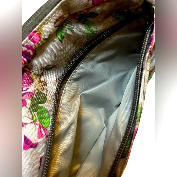 Jansport Gray and Pink Backpack Floral Design - Picture 4 of 8